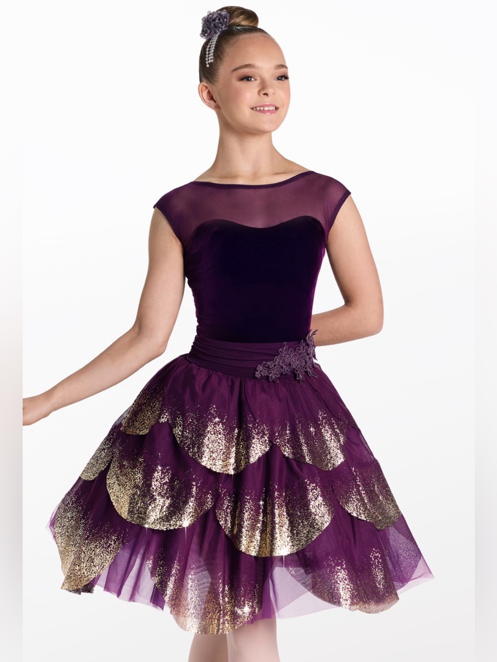Wiseman Whispering Willow Purple Glitter Tulle Dance costume